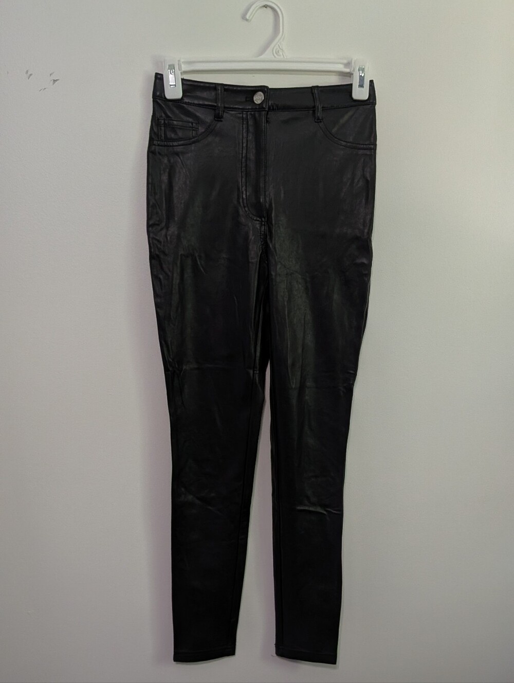 Wilfred Black Faux Leather Skinny Pants